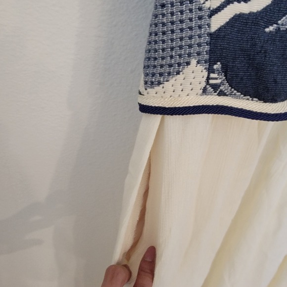 Cache Vintage Tapestry Vest Jumpsuit One Piece 80S Rhinestone Studded Mesh Panel - Picture 14 of 16